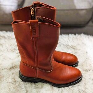 Vintage Red Wing Shoes Leather  Pull On Boots Made in USA Unisex Size 7 D